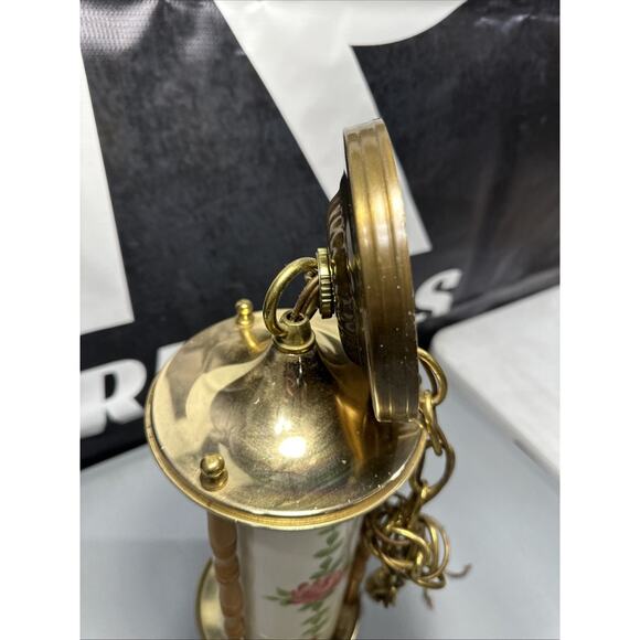 Vintage Hand Painted Glass Hanging Lamp - Picture 4 of 8